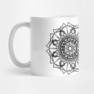 Grey Flower Mug